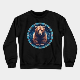 Grizzly Bear in Ornmament , Love Bears Crewneck Sweatshirt